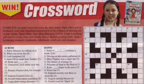 Children's crossword