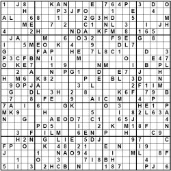 25 x 25 Large Sudoku Solving Hints