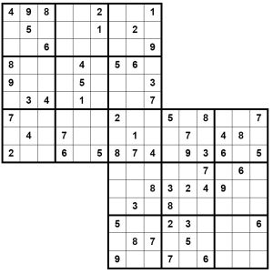 samurai sudoku puzzle